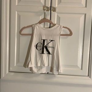 calvin klein logo muscle tank top !!